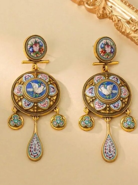 Free People Jewelry - Vintage Dangle Earrings Q471